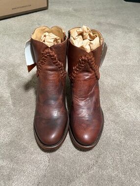 NWT Stetson Pixie Brown Leather Western Boots 9.5